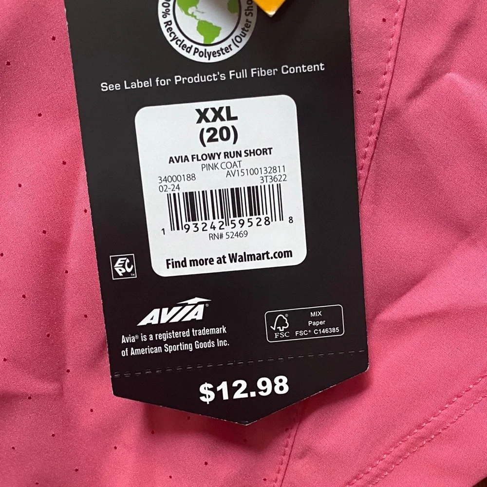 Avia Pink Women's Athletic Shorts - Picture 7 of 11